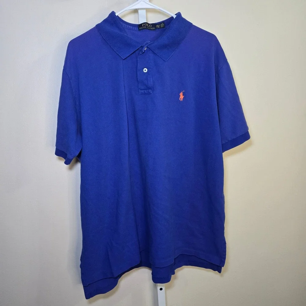 Polo Ralph Lauren Men's Royal Blue Short Sleeve Classic Fit‎ Polo Shirt XXL TTG